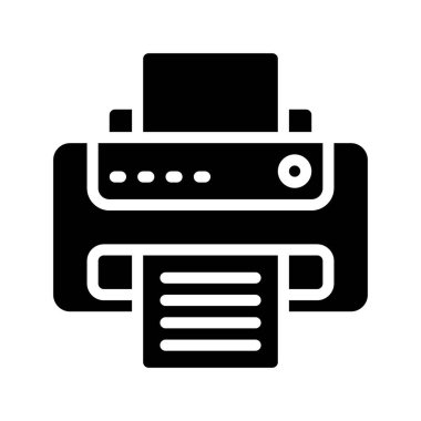 Yazıcı simgesi, basit web illüstrasyonu