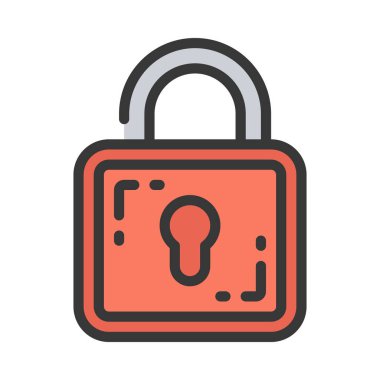 Güvenli simge, vektör illüstrasyonu basit tasarım