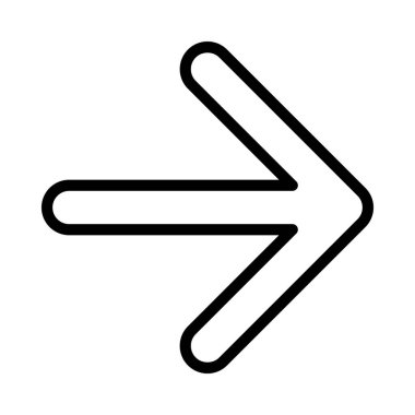 Yuvarlak Sağ Ok web simgesi vektör çizimi