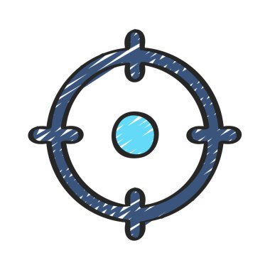 Hedef web simgesi düz tasarım, vektör illüstrasyonu                         