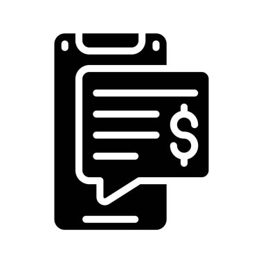 Mobile Financial Advice  icon, vector illustration  