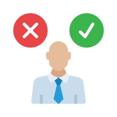 Karar Yapıcı web simgesi vektör illüstrasyonu