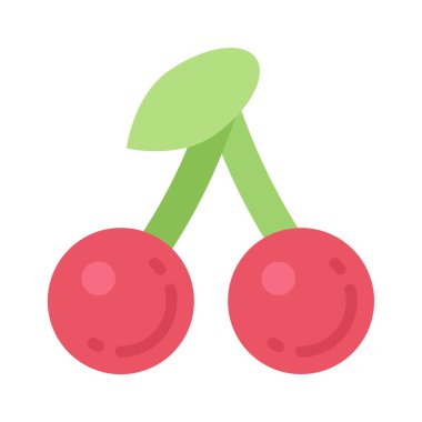 Cherrys simgesi, vektör illüstrasyonu basit tasarım