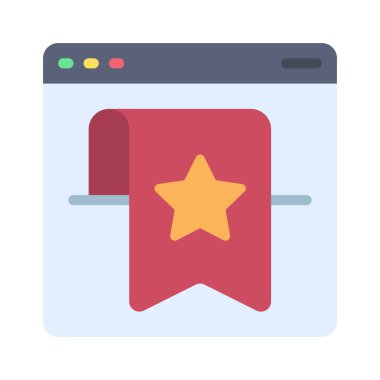 Yer İmleri Tarih simgesi, vektör illüstrasyonu 