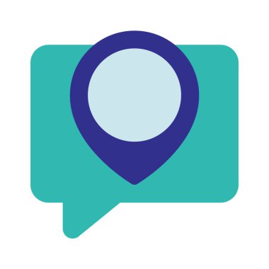 Konum İleti ikonu vektör illüstrasyonu 