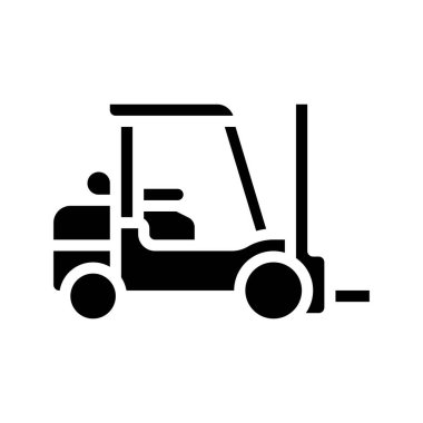 Tekerlek vektör çizimine sahip forklift kamyonu            