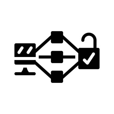 Kimlik doğrulama simgesi vektör çizimi tasarımı