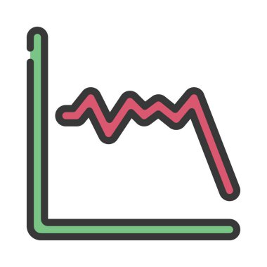 Çarpışma Grafiği düz simgesi, vektör illüstrasyonu 