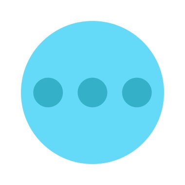 Çember Simgesinde Üç Nokta, vektör illüstrasyonu