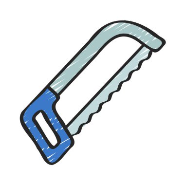 Demir Testere simgesi, vektör illüstrasyonu basit tasarım