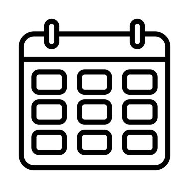 Takvim web simgesi, vektör çizim  