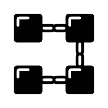 Engelleme zinciri vektör çizgisi simgesi tasarımı