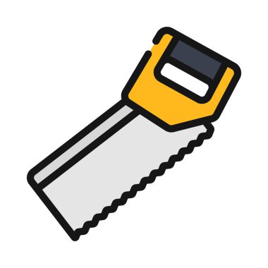 Saw Aracı Web simgesi vektör illüstrasyonu