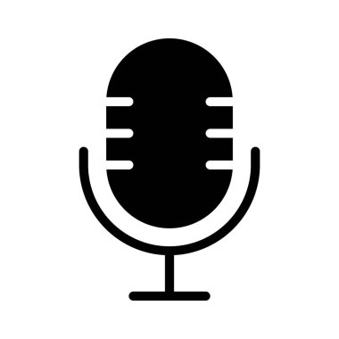 mikrofon simgesi, vektör illüstrasyonu 