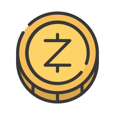 Para simgesi, vektör illüstrasyonu basit tasarım