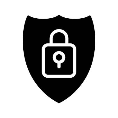 Asma Kilit Kabartma Vektör Simgesi Tasarımı