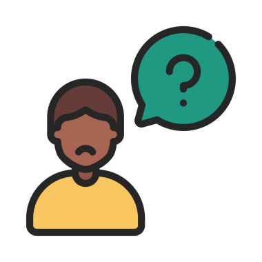 Karışık düz simge, vektör illüstrasyonu 