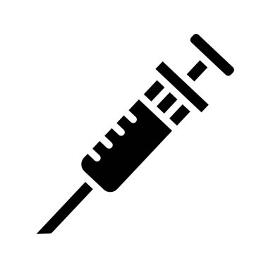 Aşı şırınga simgesi, düz stil