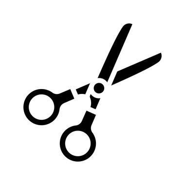 Beyaz arka plan üzerinde simge vektör çizim makas 