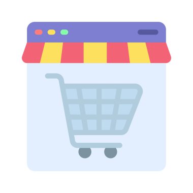 Etrade web simgesi, vektör illüstrasyonu                