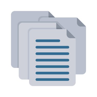 Proje Birikmiş düz simgesi, vektör illüstrasyonu 