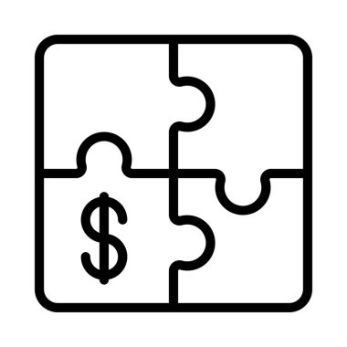 adet simge vektör çizim puzzle 