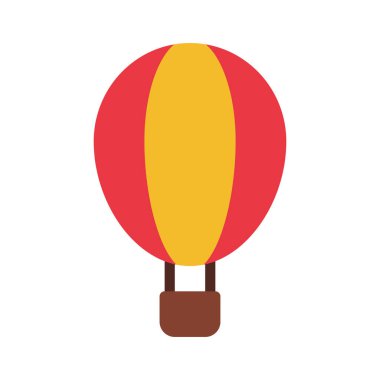sıcak hava balonu simgesi, vektör illüstrasyonu