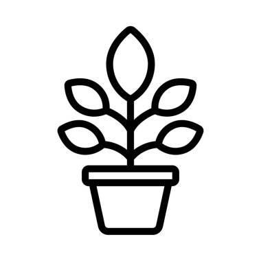 Orkide Bitki simgesi, vektör illüstrasyonu