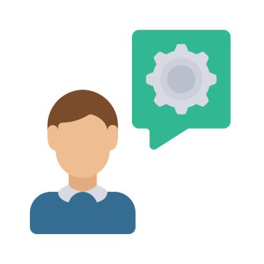 Yönetim Danışmanı Web simgesi vektör illüstrasyonu