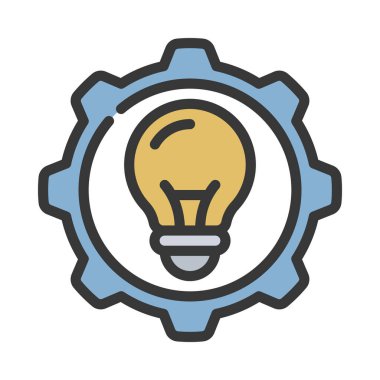 Fikir Yönetimi web simgesi vektör illüstrasyonu