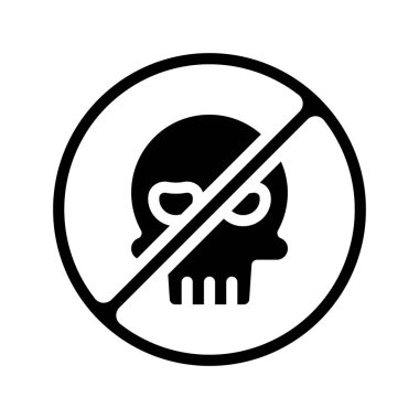 Hack düz simgesi yok, vektör illüstrasyonu 