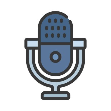 mikrofon simgesi, vektör illüstrasyonu 