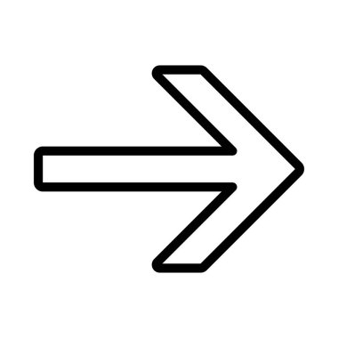 Keskin Sağ Ok web simgesi vektör illüstrasyonu