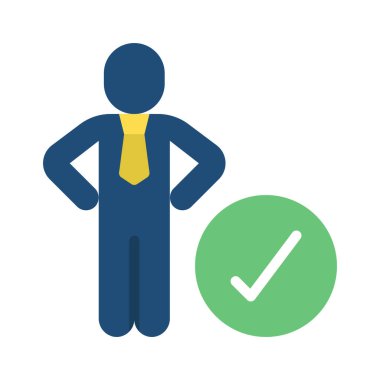 Başarılı İnsanlar simgesi, vektör illüstrasyonu    