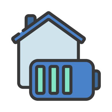 Battery icon, vector illustration simple design
