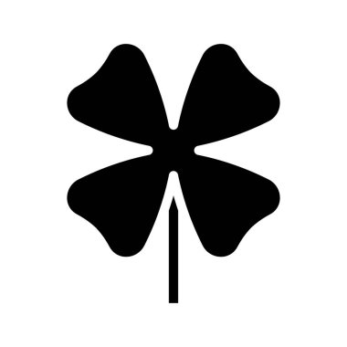 Yonca yaprak ikonu vektör illüstrasyonu 