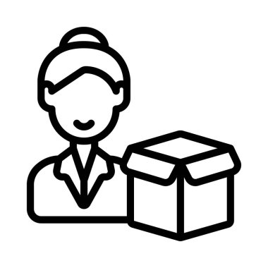 Ürün Yöneticisi Kadın Vektör Çizim Tasarımı