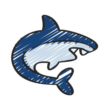 Shark web icon vector illustration