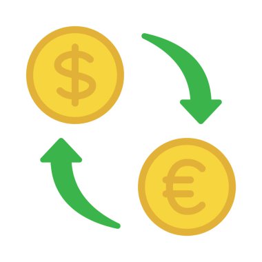 Forex web simgesi vektör illüstrasyonu