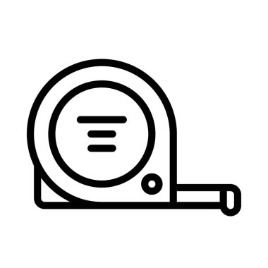 Teyp Ölçü ağ ikonu vektör illüstrasyonu