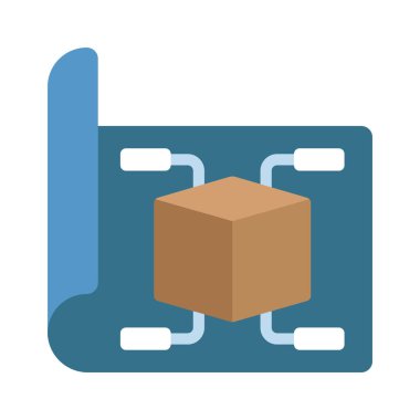 Ürün Tasarımı düz simge, vektör illüstrasyonu 