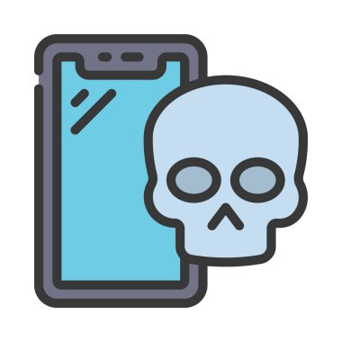 Ölü Mobil simge, vektör illüstrasyonu basit tasarım