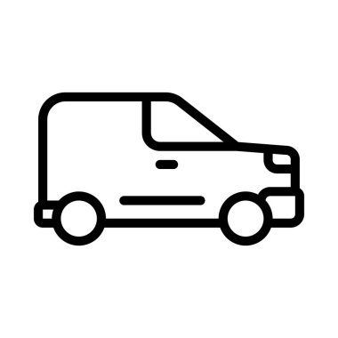 Van simgesi, vektör illüstrasyonu basit tasarım