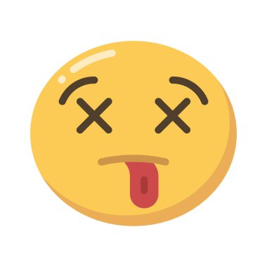 Ölü düz simge, vektör illüstrasyonu 