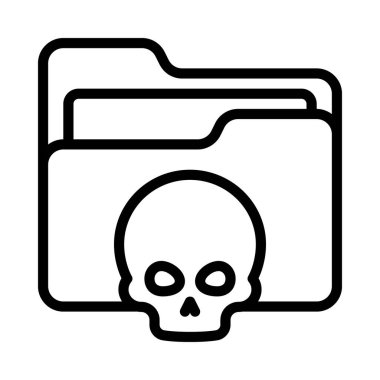 Kötü Yazılım Dizini simgesi, vektör illüstrasyonu 