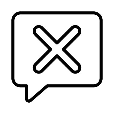 Reddedilmiş İleti simgesi, vektör illüstrasyonu  