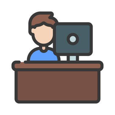 Bağımsız düz simge, vektör illüstrasyonu 