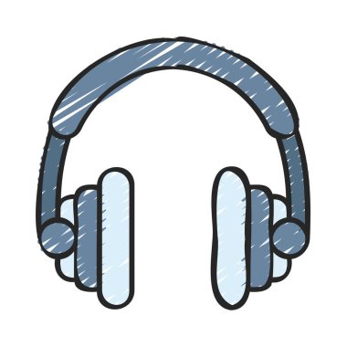 kulaklık simgesi, vektör illüstrasyonu 