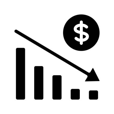  Satış Çubuğu ikon vektör resimlemesini Azalt