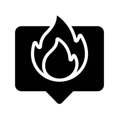 Ateş İleti simgesi, vektör illüstrasyonu  